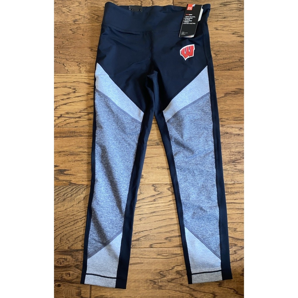 Wisconsin‎ Badgers Womens Small Under Armour Heat Gear Leggings Brand New